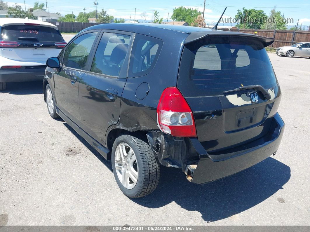 2008 Honda Fit Sport Black vin: JHMGD38678S005370