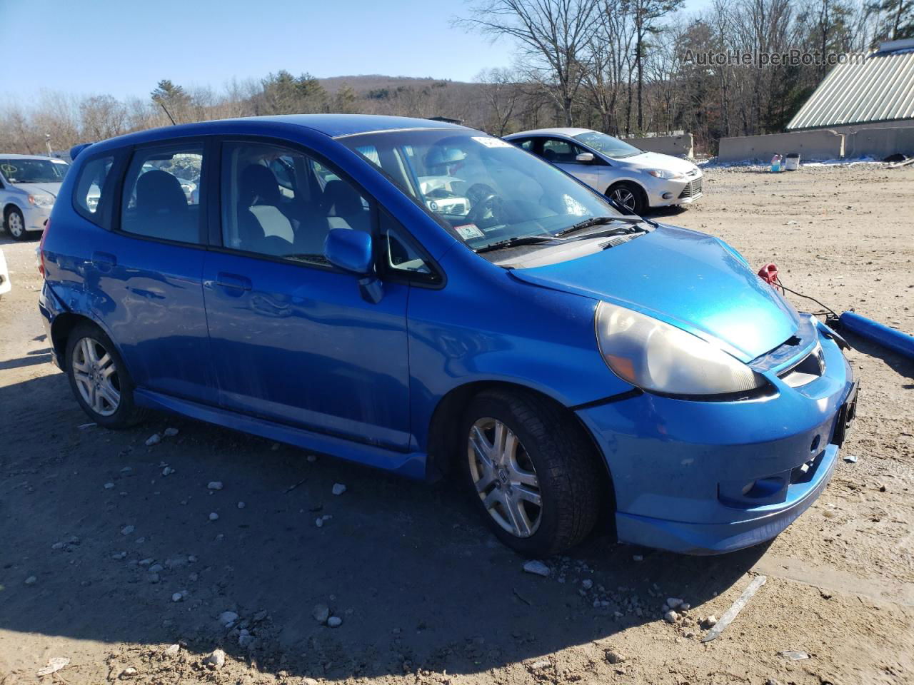 2008 Honda Fit Sport Blue vin: JHMGD38678S015848