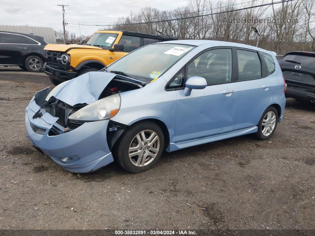 2008 Honda Fit Sport Blue vin: JHMGD38678S031354