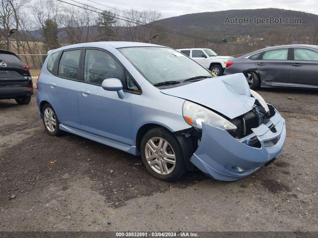 2008 Honda Fit Sport Blue vin: JHMGD38678S031354