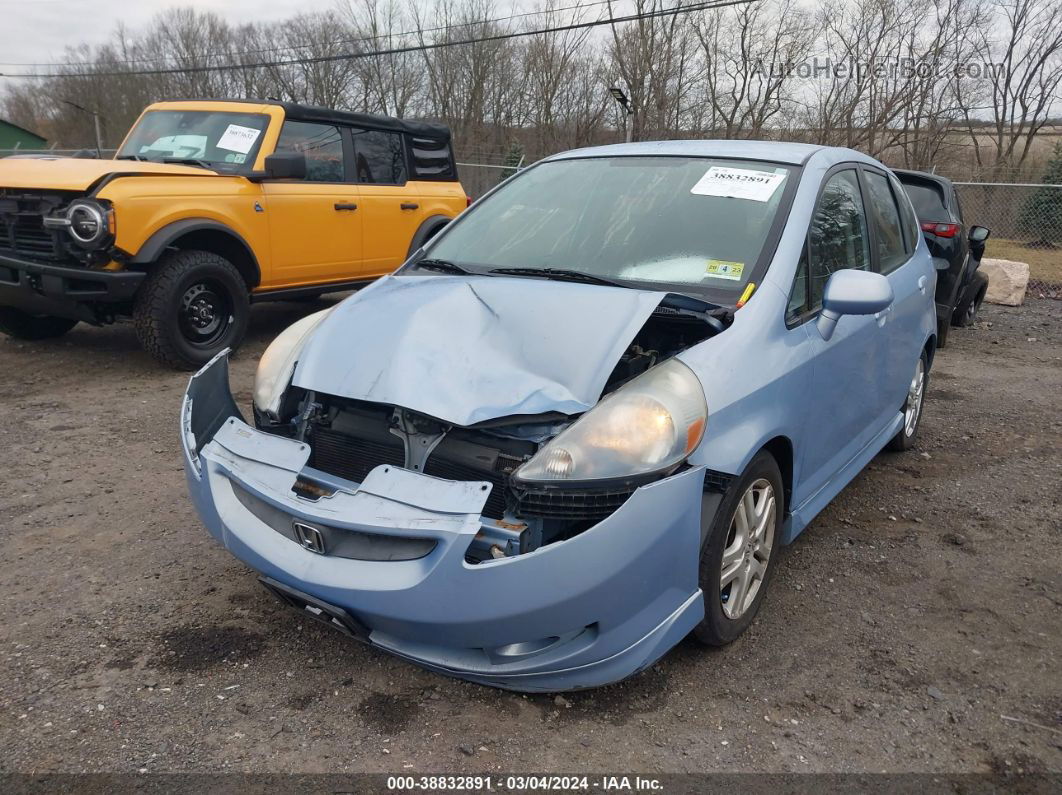 2008 Honda Fit Sport Blue vin: JHMGD38678S031354