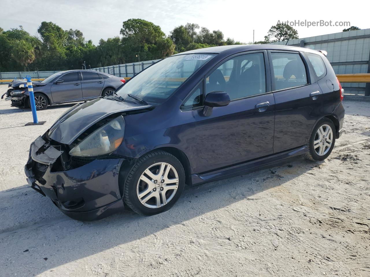 2008 Honda Fit Sport Blue vin: JHMGD38678S038336