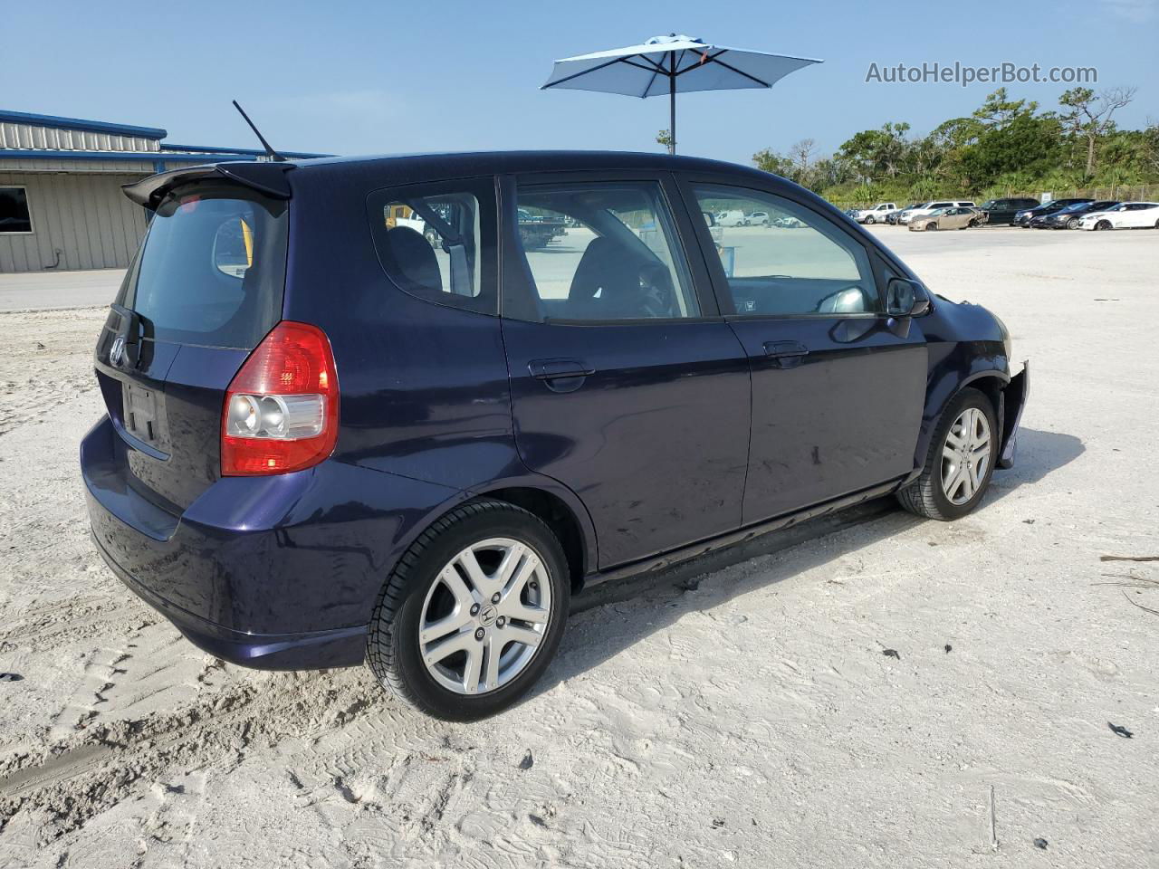 2008 Honda Fit Sport Blue vin: JHMGD38678S038336