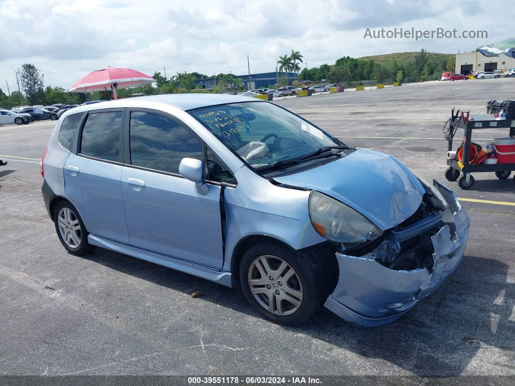 2008 Honda Fit Sport Синий vin: JHMGD38678S044153