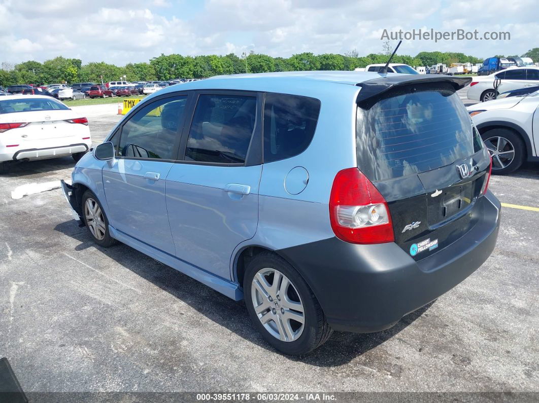 2008 Honda Fit Sport Blue vin: JHMGD38678S044153