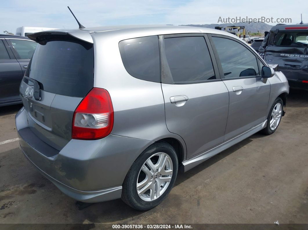 2008 Honda Fit Sport Silver vin: JHMGD38678S044556