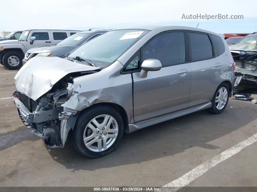 2008 Honda Fit Sport Silver vin: JHMGD38678S044556