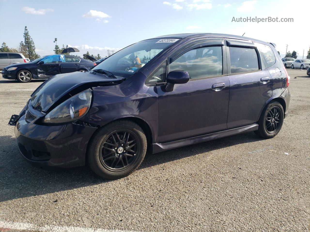 2008 Honda Fit Sport Фиолетовый vin: JHMGD38678S064449