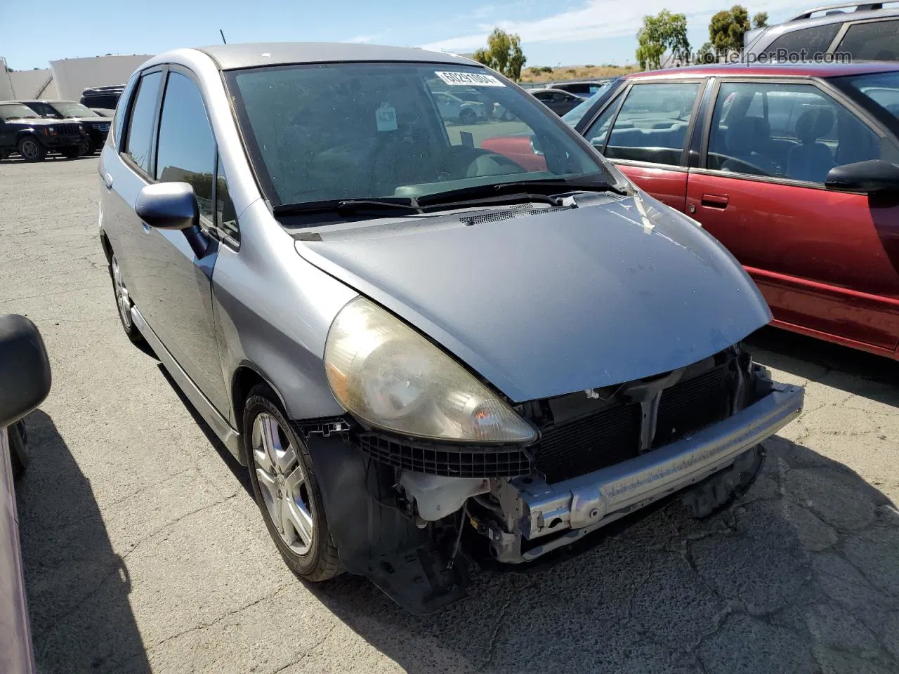 2008 Honda Fit Sport Gray vin: JHMGD38688S001778