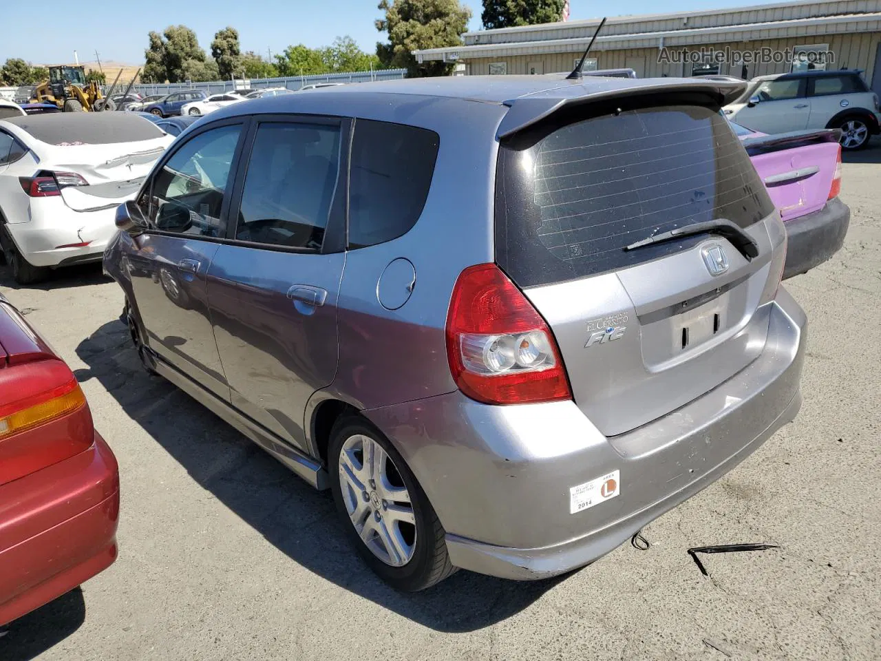 2008 Honda Fit Sport Gray vin: JHMGD38688S001778