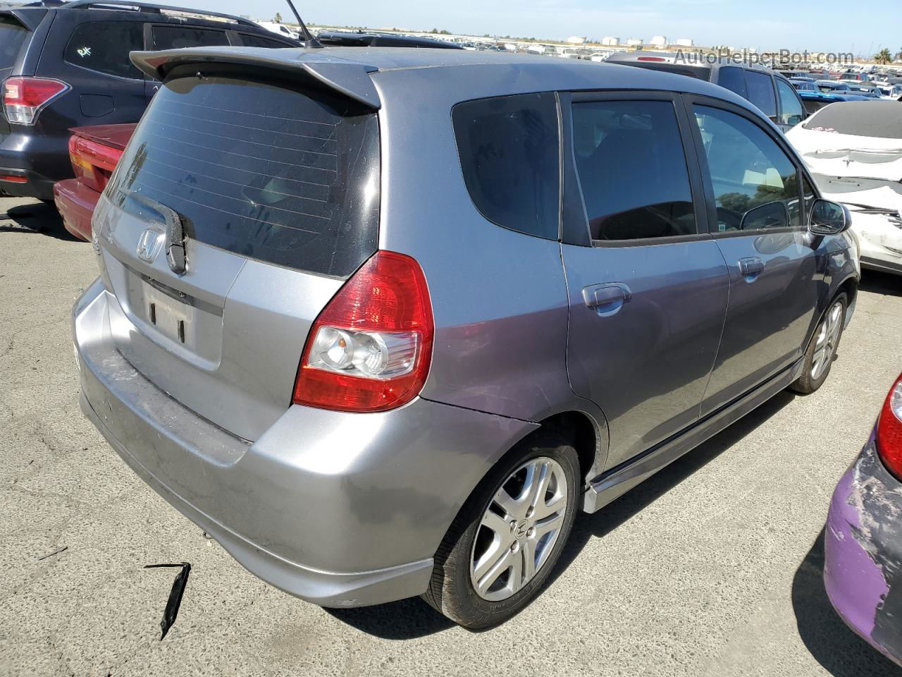 2008 Honda Fit Sport Gray vin: JHMGD38688S001778