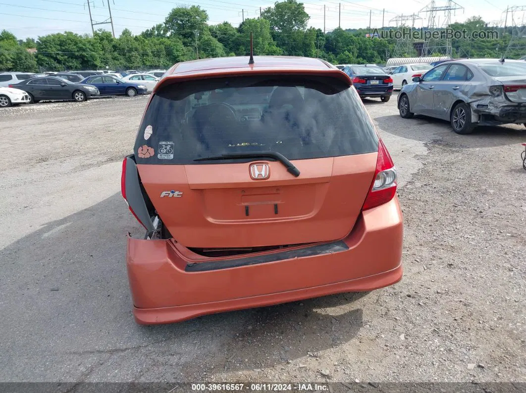 2008 Honda Fit Sport Orange vin: JHMGD38688S024820