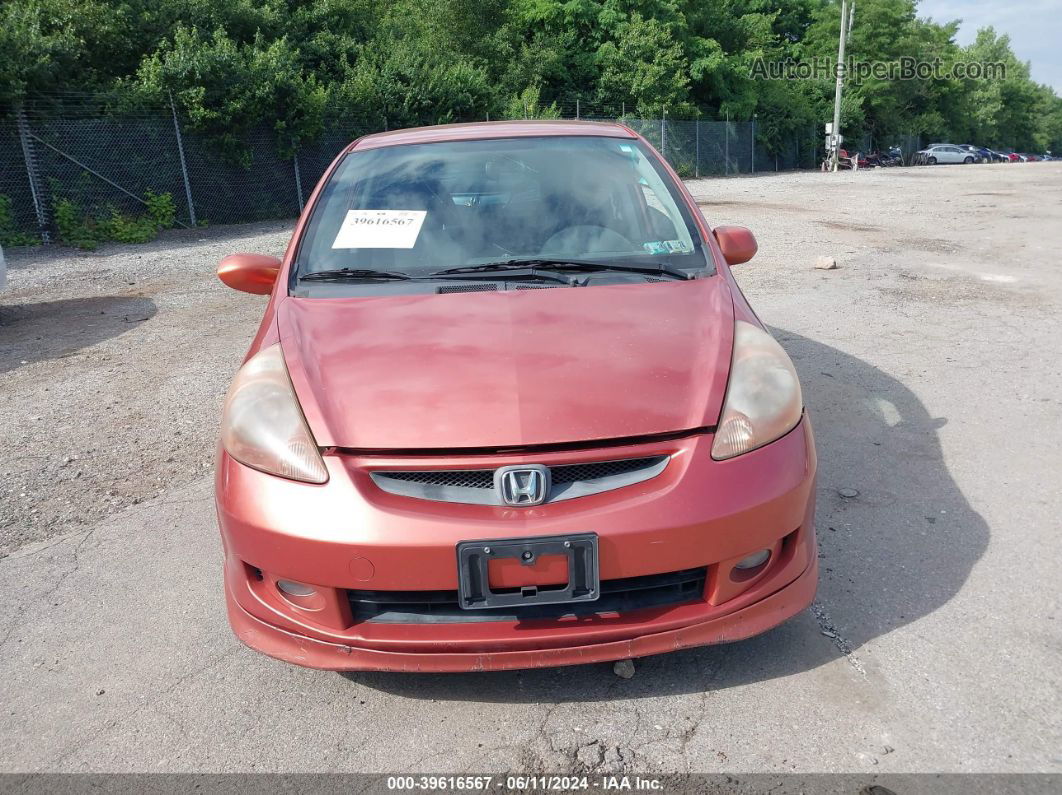 2008 Honda Fit Sport Orange vin: JHMGD38688S024820