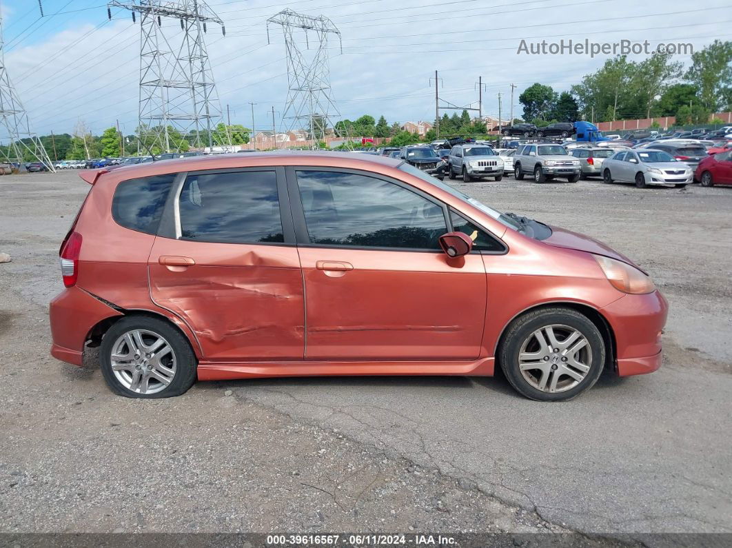 2008 Honda Fit Sport Orange vin: JHMGD38688S024820