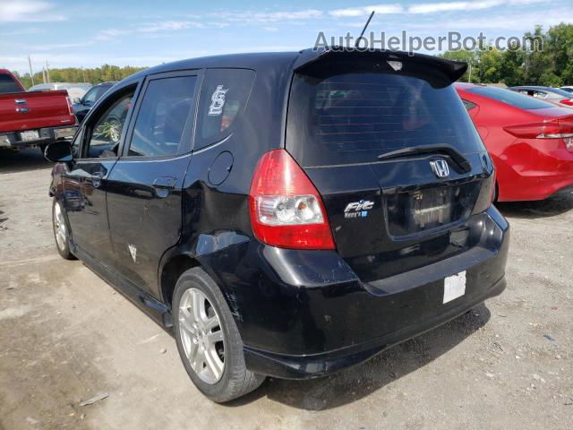 2008 Honda Fit Sport Black vin: JHMGD38688S052357