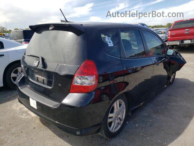 2008 Honda Fit Sport Black vin: JHMGD38688S052357