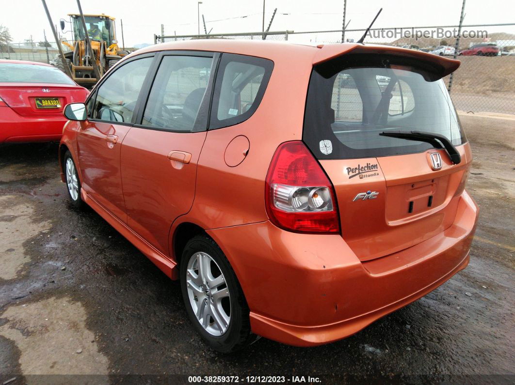 2008 Honda Fit Sport Orange vin: JHMGD38698S013230