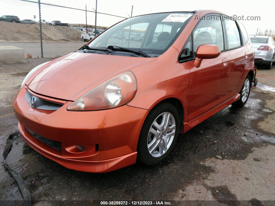 2008 Honda Fit Sport Orange vin: JHMGD38698S013230