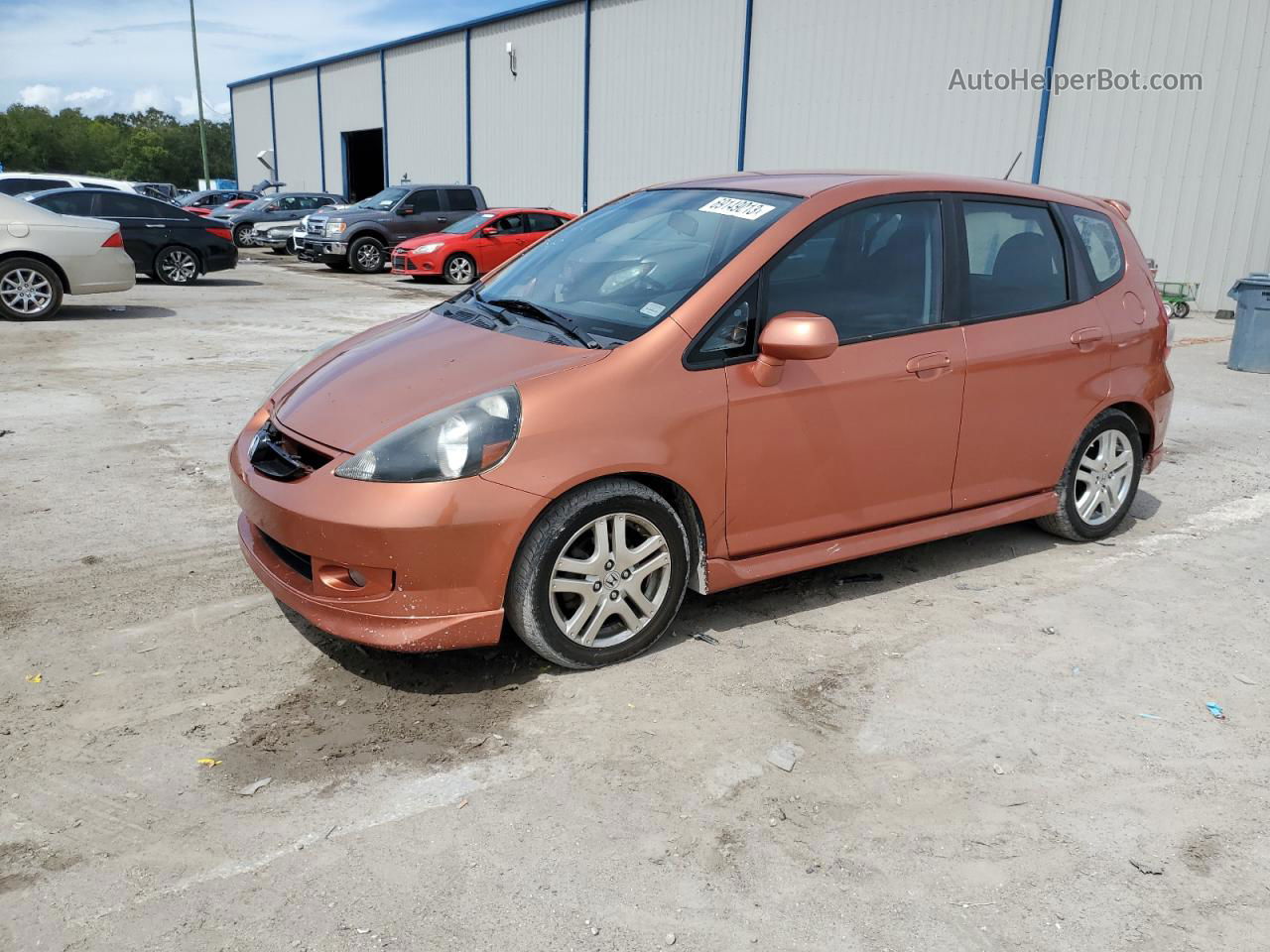 2008 Honda Fit Sport Orange vin: JHMGD38698S017083