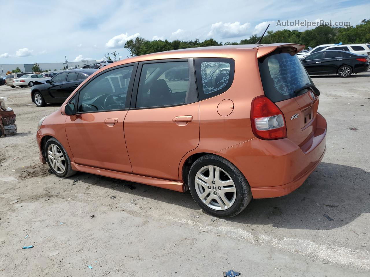 2008 Honda Fit Sport Orange vin: JHMGD38698S017083