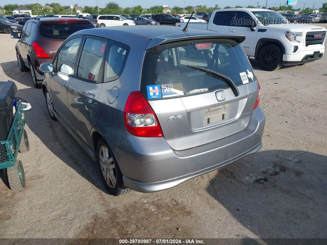 2008 Honda Fit Sport Silver vin: JHMGD38698S058605