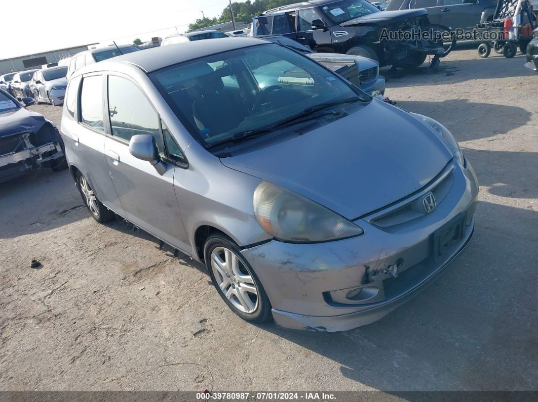 2008 Honda Fit Sport Silver vin: JHMGD38698S058605