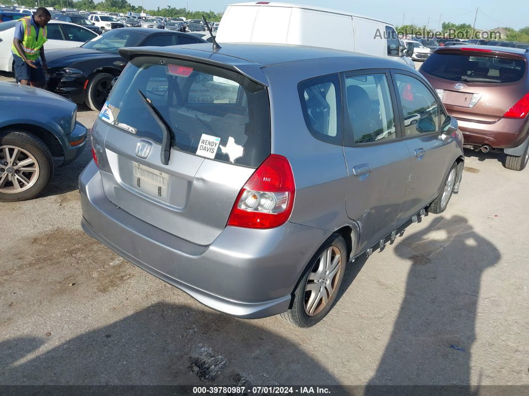 2008 Honda Fit Sport Silver vin: JHMGD38698S058605