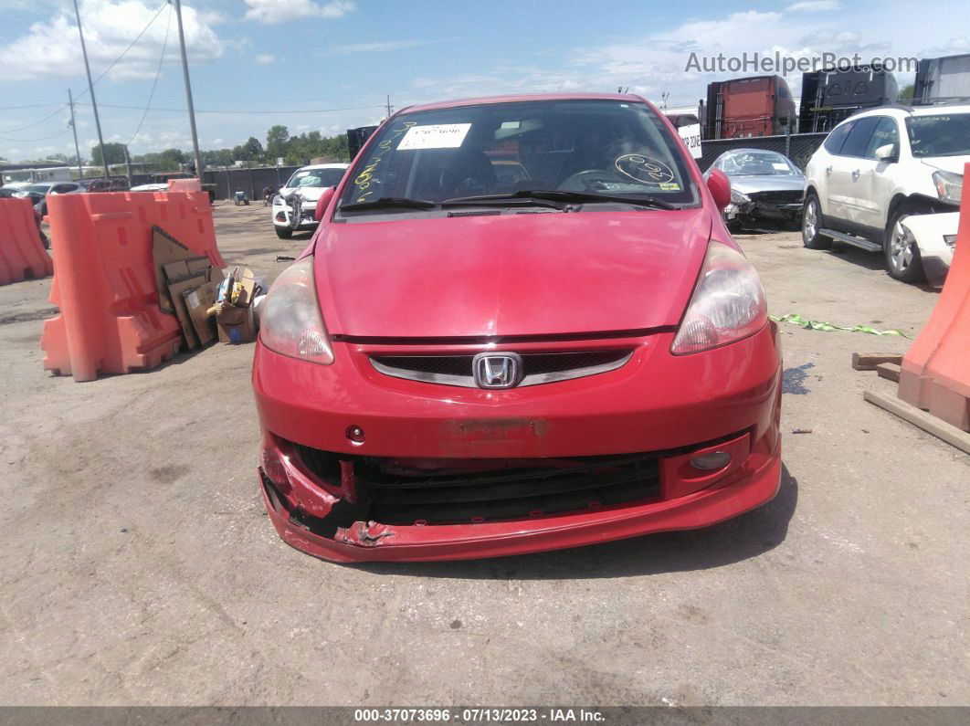 2008 Honda Fit Sport Red vin: JHMGD386X8S004536