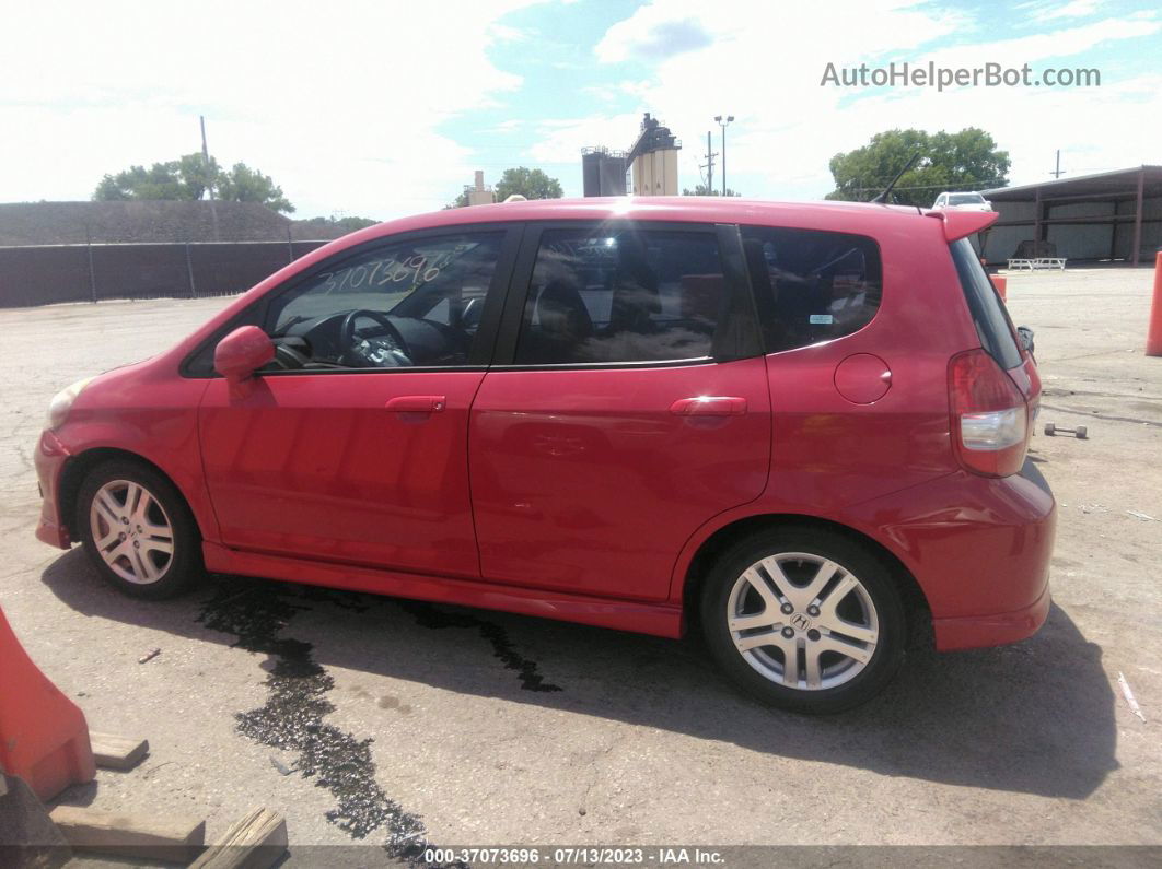 2008 Honda Fit Sport Red vin: JHMGD386X8S004536