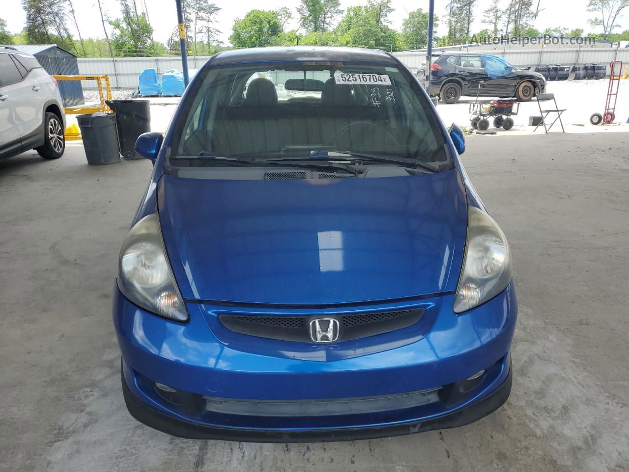 2008 Honda Fit Sport Blue vin: JHMGD386X8S013527