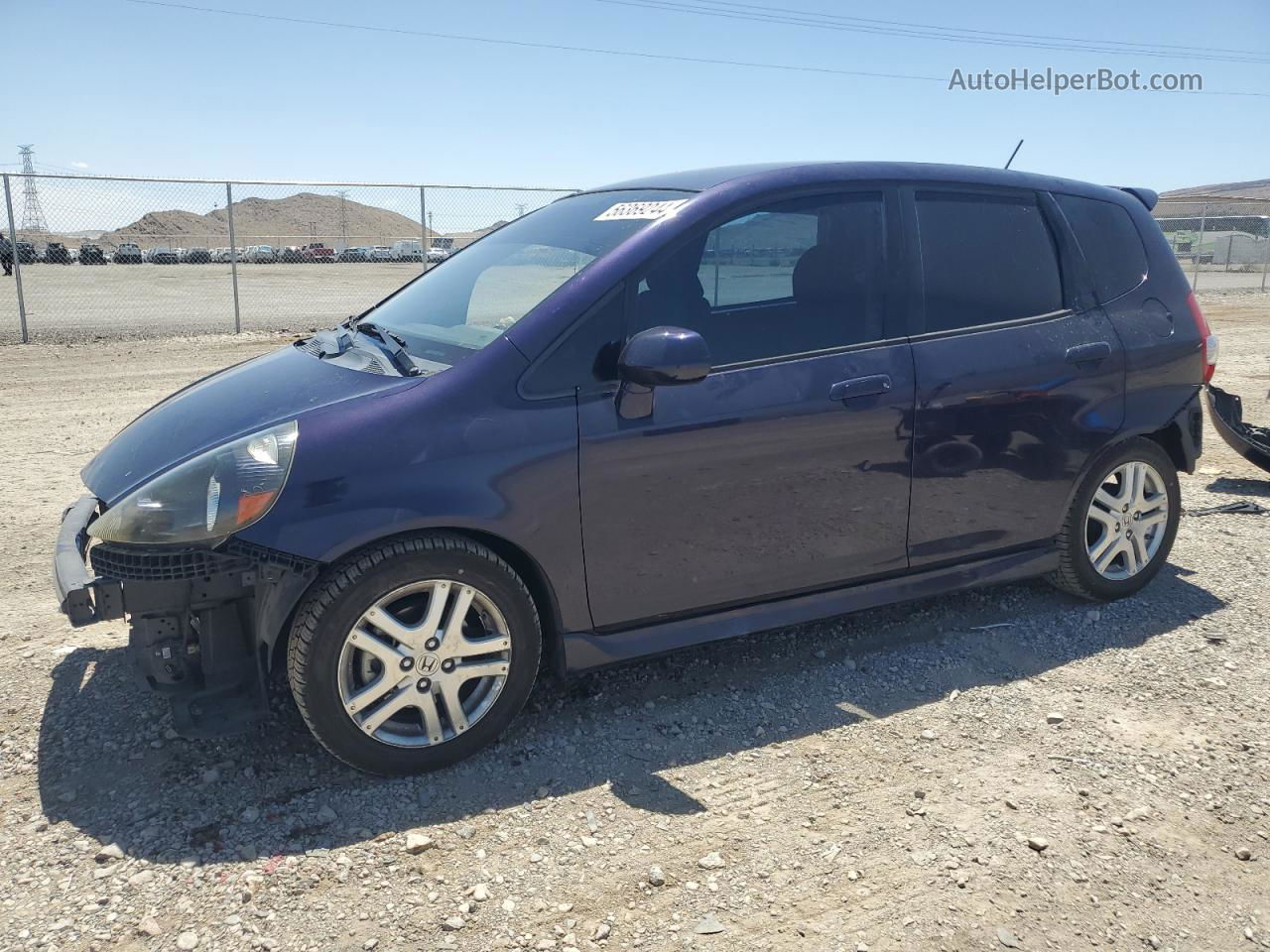 2008 Honda Fit Sport Blue vin: JHMGD386X8S020414