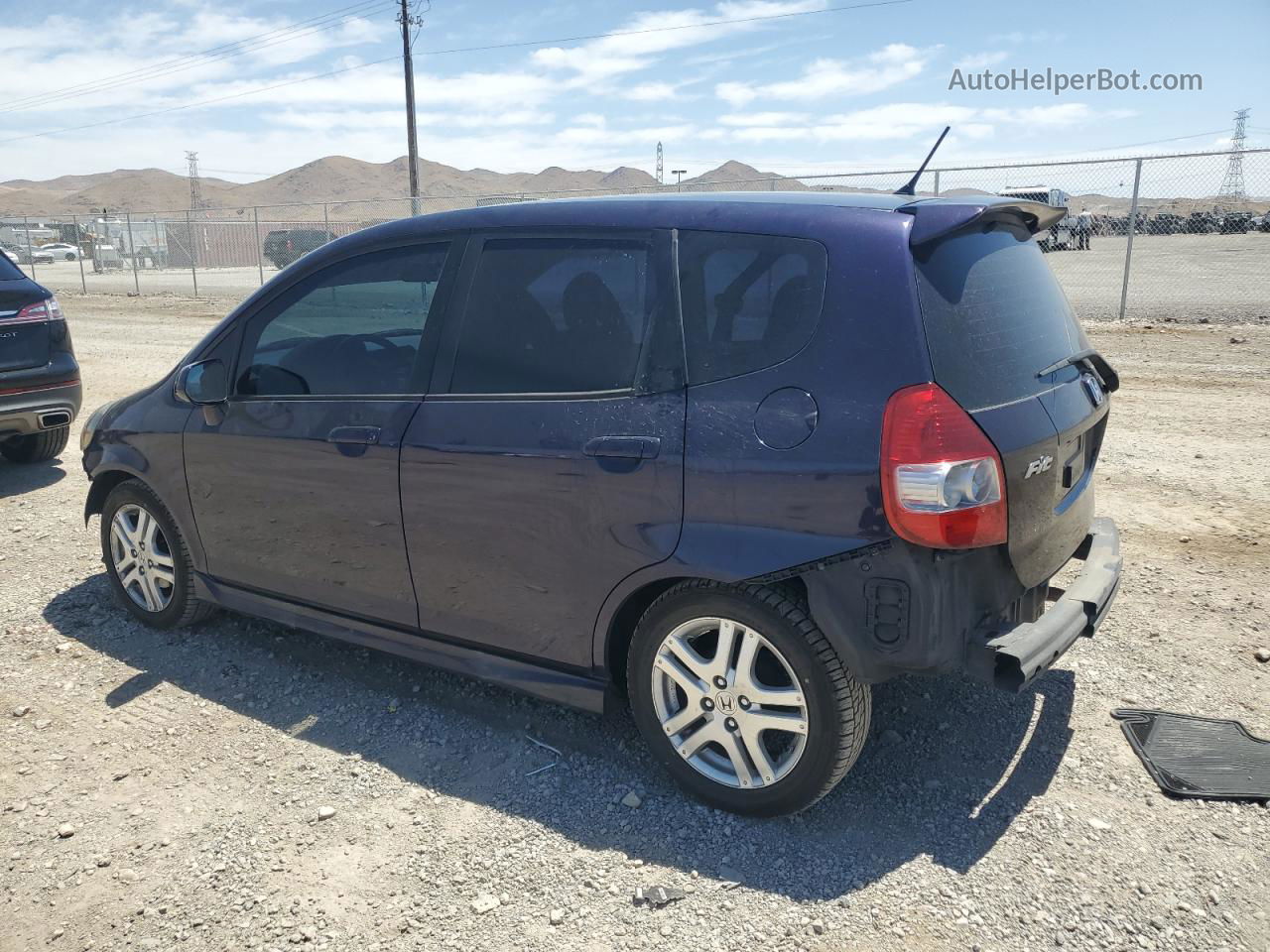 2008 Honda Fit Sport Blue vin: JHMGD386X8S020414