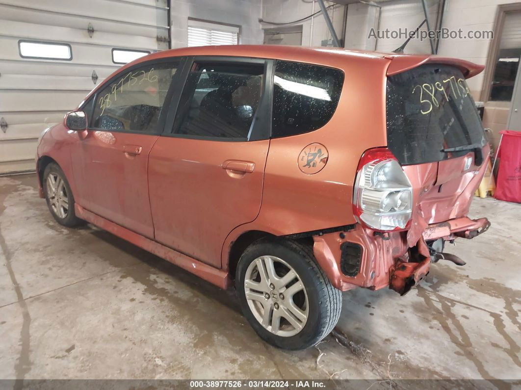 2008 Honda Fit Sport Orange vin: JHMGD386X8S024785