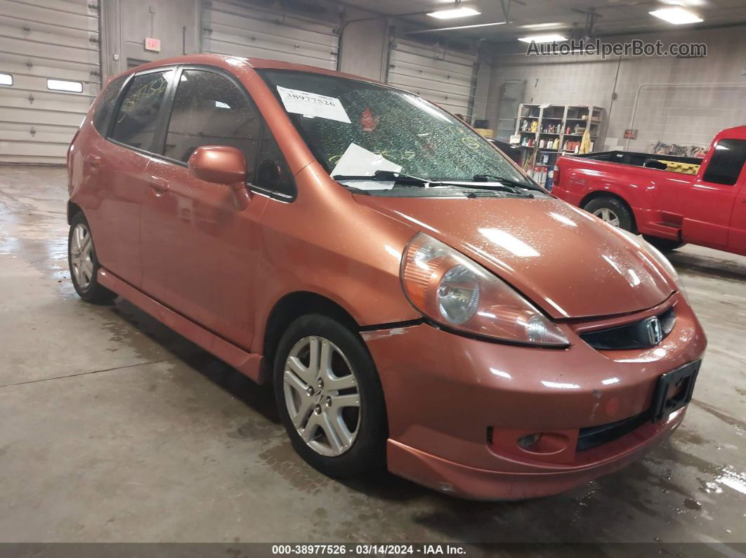 2008 Honda Fit Sport Orange vin: JHMGD386X8S024785