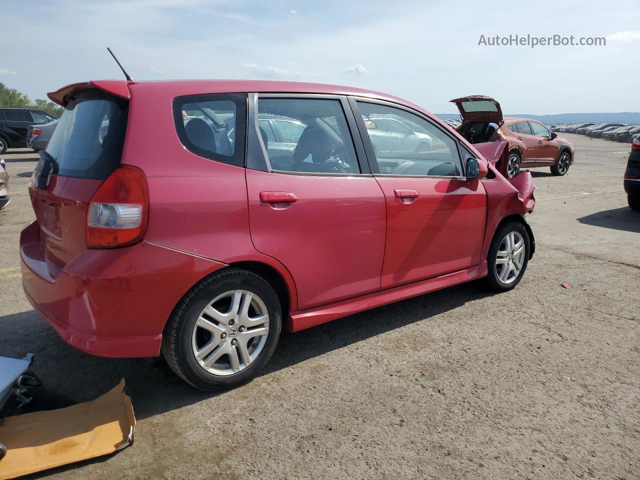 2008 Honda Fit Sport Red vin: JHMGD386X8S032367