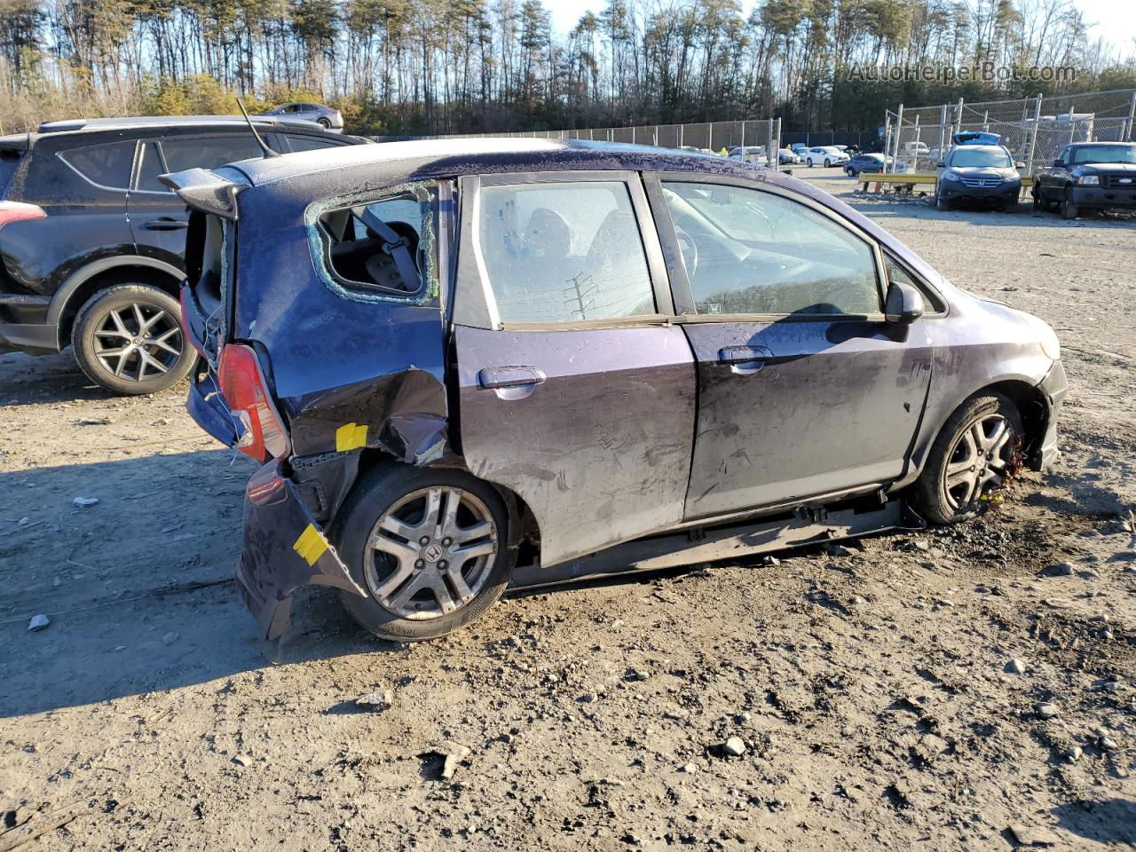 2008 Honda Fit Sport Black vin: JHMGD386X8S032501