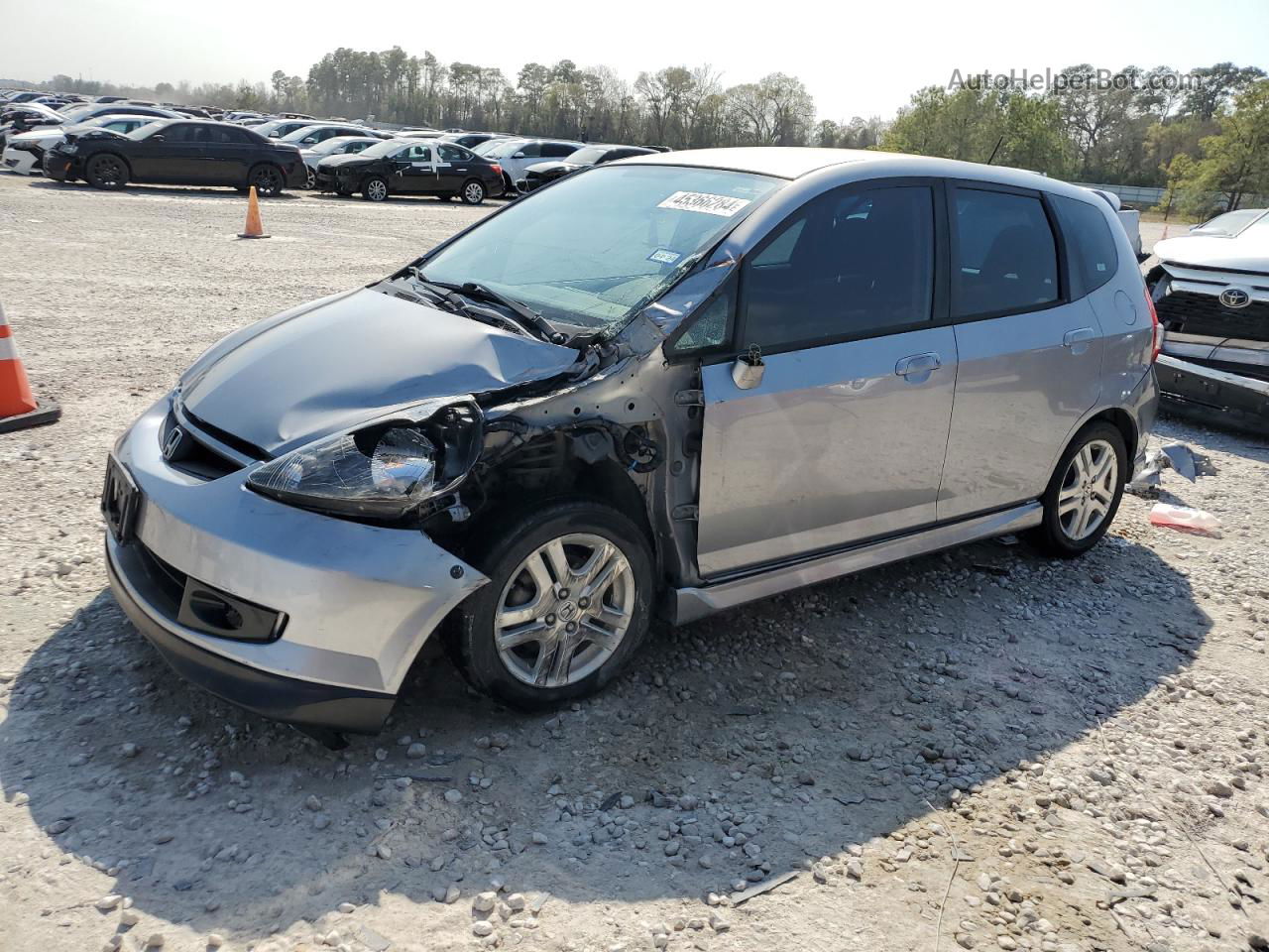 2008 Honda Fit Sport Gray vin: JHMGD386X8S038184