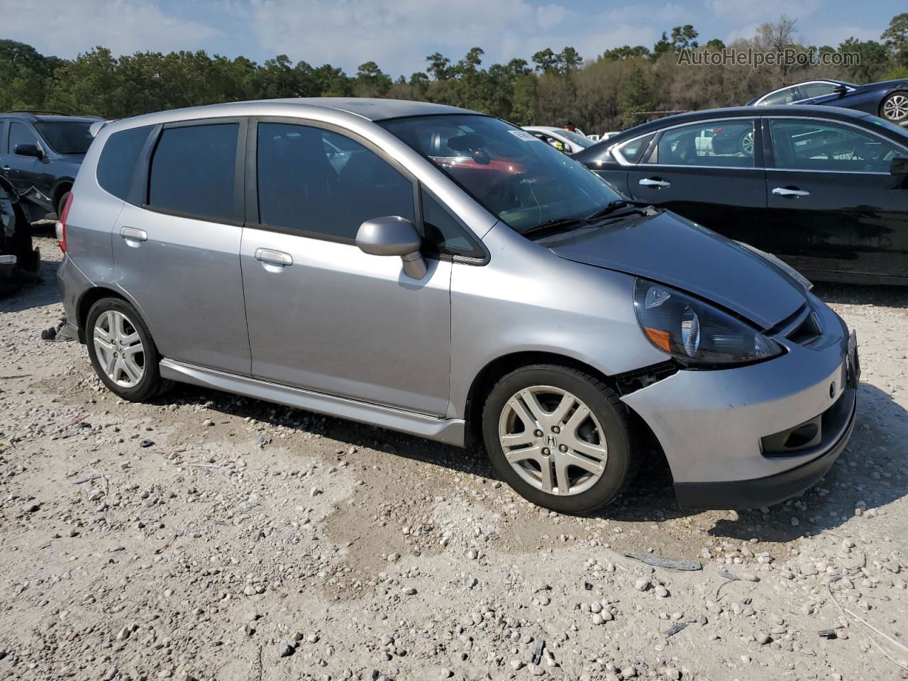 2008 Honda Fit Sport Gray vin: JHMGD386X8S038184