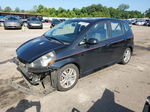 2008 Honda Fit Sport Black vin: JHMGD386X8S042557