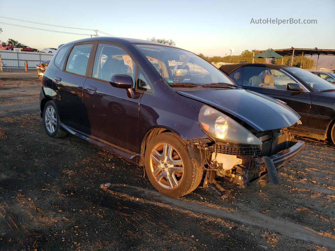 2008 Honda Fit Sport Purple vin: JHMGD386X8S044941