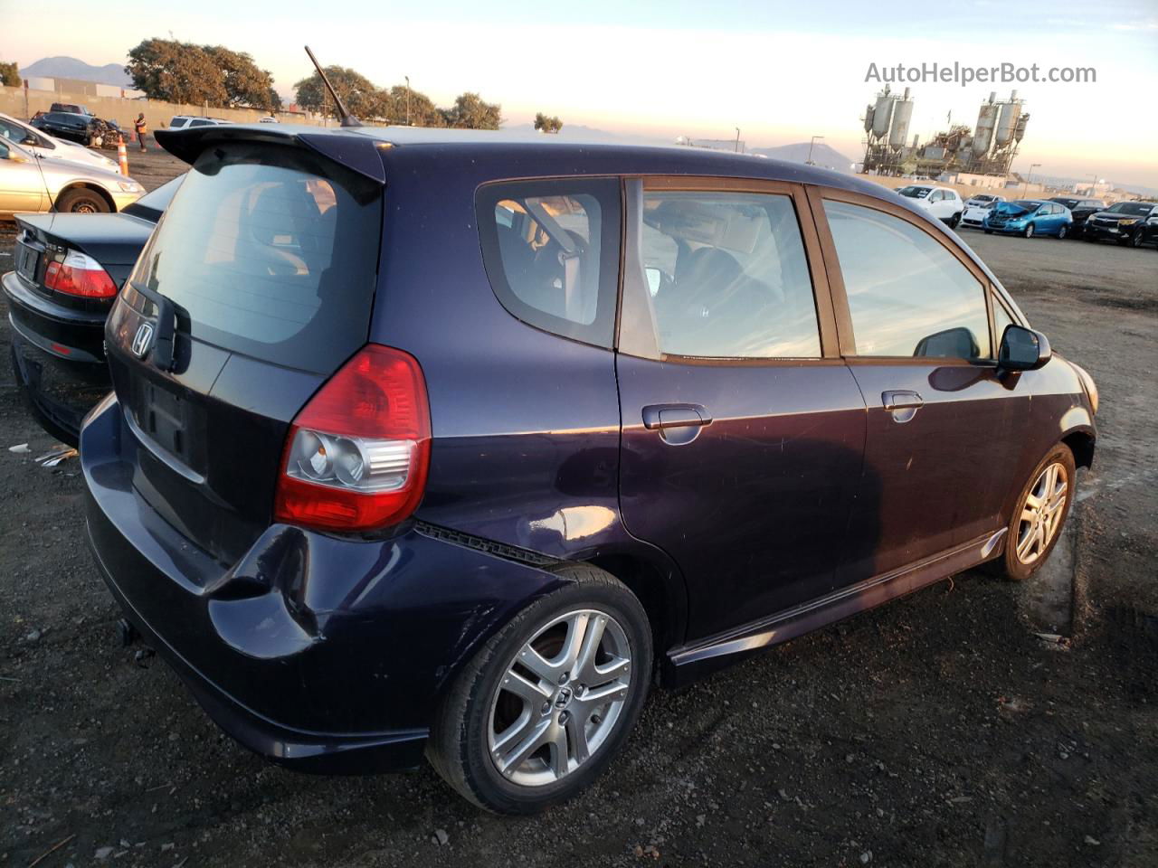 2008 Honda Fit Sport Purple vin: JHMGD386X8S044941