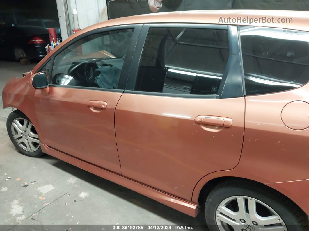 2008 Honda Fit Sport Orange vin: JHMGD386X8S053574