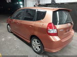 2008 Honda Fit Sport Orange vin: JHMGD386X8S053574