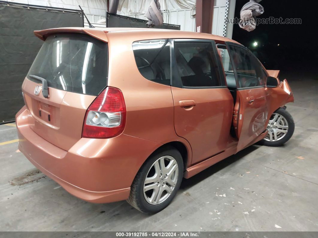 2008 Honda Fit Sport Orange vin: JHMGD386X8S053574