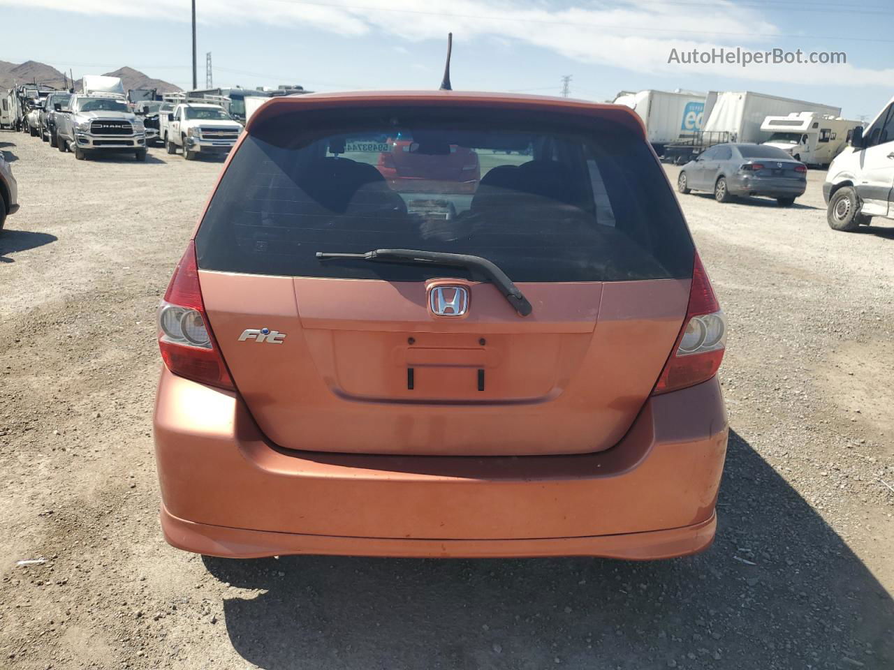 2008 Honda Fit Sport Orange vin: JHMGD386X8S056216