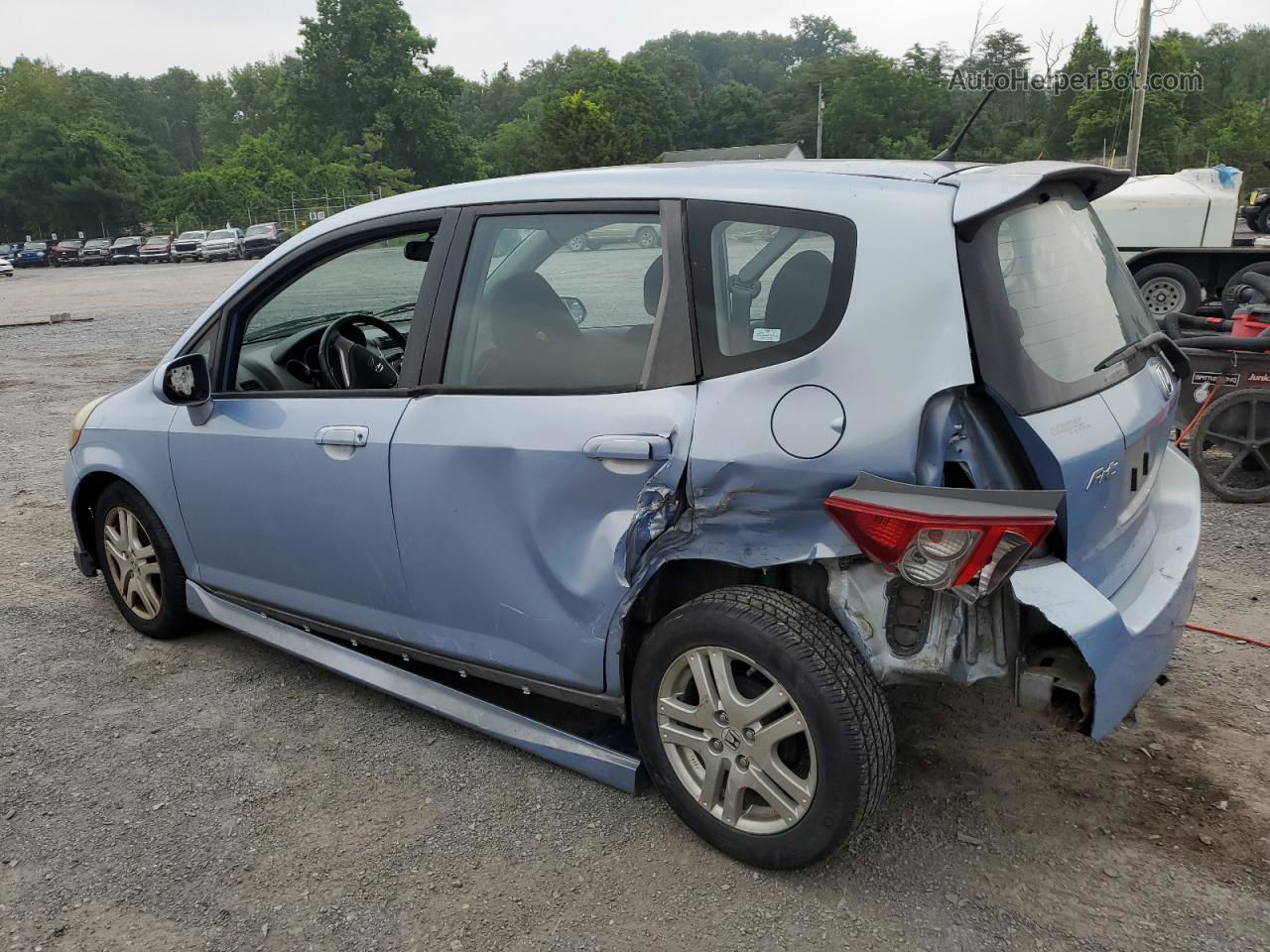 2008 Honda Fit Sport Blue vin: JHMGD386X8S057401