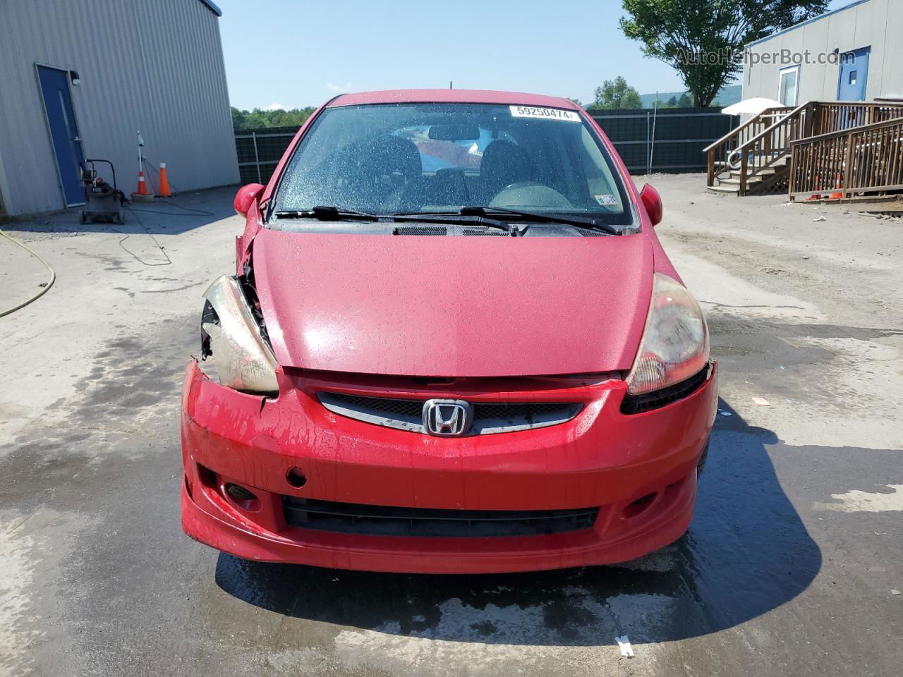 2008 Honda Fit Sport Red vin: JHMGD386X8S067345