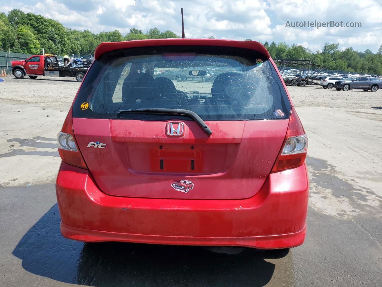 2008 Honda Fit Sport Red vin: JHMGD386X8S067345