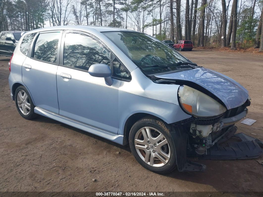 2008 Honda Fit Sport Light Blue vin: JHMGD386X8S071623