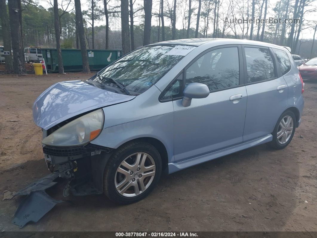 2008 Honda Fit Sport Light Blue vin: JHMGD386X8S071623